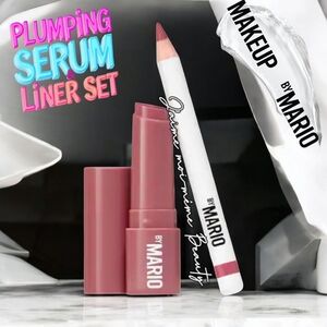 Makeup By Mario Rosewood Glow Plumping Lip Serum & Rich Mauve Lip Liner Travel